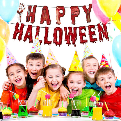 Décoration de la fête d&#039;Halloween Halloween Tissu en tissu Halloween Halloween Banner Card Insertion Balloon Suit
