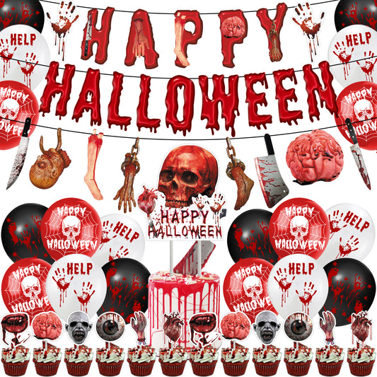 Décoration de la fête d&#039;Halloween Halloween Tissu en tissu Halloween Halloween Banner Card Insertion Balloon Suit